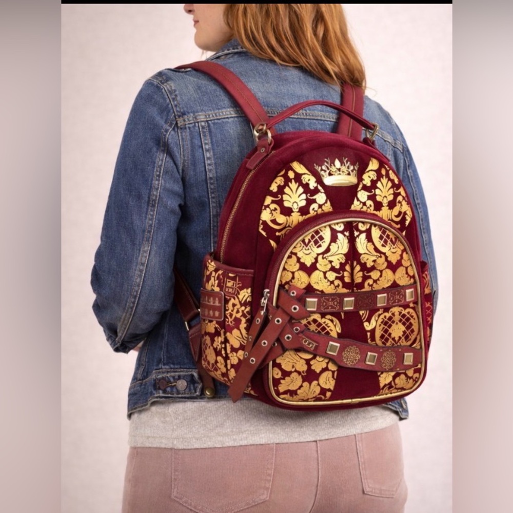 Loungefly Game of Thrones Joffrey Cosplay Mini Backpack Velvet Gold Foil Rare - Picture 2 of 14